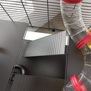 PawHut Hamster Cage W/ Tunnels, Tubes, Ramps, Platforms, Hut