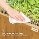 Outsunny Wood Planter with Trellis for Climbing Plants Planter Box Yellow