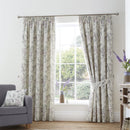 D & D Jazmine Pencil Pleat Curtains in Heather