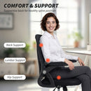 Mesh Office Chair, Desk Chair with Flip-up Armrests, Lumbar Support, Black
