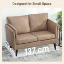 HOMCOM Small Sofa, Loveseat Sofa for Bedroom, Home Office