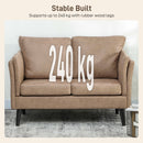 HOMCOM Small Sofa, Loveseat Sofa for Bedroom, Home Office