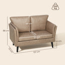 HOMCOM Small Sofa, Loveseat Sofa for Bedroom, Home Office