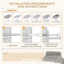 PawHut Four-Piece Cat Wall Furniture w/ Hammock, Ladder, Platforms, Steps - Grey