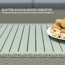 Outsunny 4 Piece Rattan Garden Furniture Set with Cushions, Light Grey