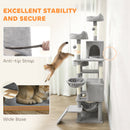 PawHut Cat Tree, 192 Cm Multi-Level Cat Tower For Indoor Kittens