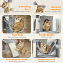 PawHut Cat Tree, 192 Cm Multi-Level Cat Tower For Indoor Kittens
