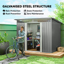 Outsunny Garden Shed Outdoor Storage Tool Organiser W/ Double Sliding Door