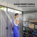 Outsunny Garden Shed Outdoor Storage Tool Organiser W/ Double Sliding Door