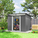 Outsunny Garden Shed Outdoor Storage Tool Organiser W/ Double Sliding Door
