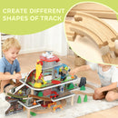 AIYAPLAY Wooden Train Set, 79 Piece Train Track Mine Themed for 3+ Years