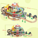 AIYAPLAY Wooden Train Set, 79 Piece Train Track Mine Themed for 3+ Years
