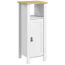 kleankin Slim Bathroom Storage Unit with Adjustable Shelf, White