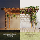 Outsunny 3.6 x 3.6m Graden Pergola Kit, Wooden Grape Trellis, Dark Brown