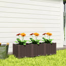 Outsunny Plastic Raised Garden Bed with Legs and Drainage Holes and Plugs
