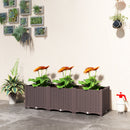 Outsunny Plastic Raised Garden Bed with Legs and Drainage Holes and Plugs