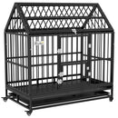 PawHut 48 Inch Heavy Duty Dog Crate On Wheels W/ Removable Tray, Openable Top