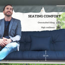 Outsunny Outdoor Seat Cushions Back Cushion with 2 Pillows, Seat Pads