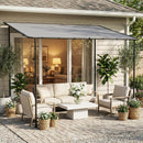 Outsunny 3 x 2 m Lean to Garden Pergola, Metal Frame Gazebo Pergola, Grey