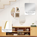 HOMCOM Pebble-Shaped Decorative Mirror, Set of 2 Wall Mirror, Gold Tone