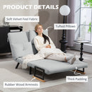 HOMCOM Click Clack 2 Seater Sofa Bed For Living Room, Guest Room, Light Grey