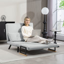 HOMCOM Click Clack 2 Seater Sofa Bed For Living Room, Guest Room, Light Grey