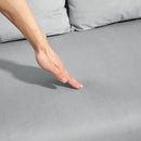 HOMCOM Click Clack 2 Seater Sofa Bed For Living Room, Guest Room, Light Grey