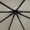 Outsunny 3 x 3(m) Gazebo Canopy Replacement Cover with Drain Holes, Grey