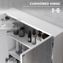 HOMCOM Bathroom Mirror Cabinet Wall Mounted, 60 x 15 x 60 cm, White