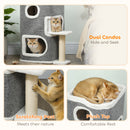 PawHut 75 Cm Cat Tree Cat Condo For Indoor Cats With Scratching Post