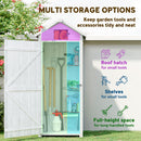 Outsunny Wooden Garden Storage Shed Tool Storage Box, Light Grey