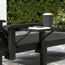Outsunny Set of 2 Resin Reclining Sun Loungers for Garden, Black