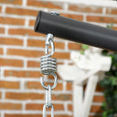 Outsunny PE Hanging Swing Chair w/ Thick Cushion, Patio Hanging Chair, Grey