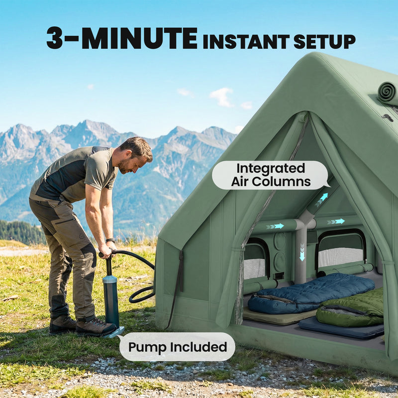inflatable tents uk Outsunny Tent, 4 Season Hot Tent 10000mm Waterproof, Green uvex quatro cc MIPS TRAINING GLOVES Color:OLIVE GREEN inflate it