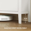 HOMCOM 4 Drawer Shoe Cabinet with Flip Doors for Hallway, Entryway, White