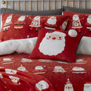 Bedlam Jolly Santa Filled Cushion in Red