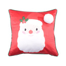 Bedlam Jolly Santa Filled Cushion in Red