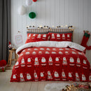 Bedlam Jolly Santa Duvet Cover Set in Red