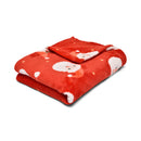 D & D Jolly Santa Throw in Red