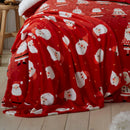 D & D Jolly Santa Throw in Red