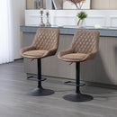 HOMCOM Bar Stools Set Of 2, Adjustable Bar Chairs 360° Swivel For Kitchen Coffee