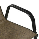 Outsunny Set Of 4 Garden Dining Chair Set Outdoor W/ High Back Armrest Brown