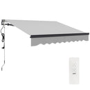 Outsunny 2.5 x 2m Electric Retractable Awning w/ Aluminium Frame