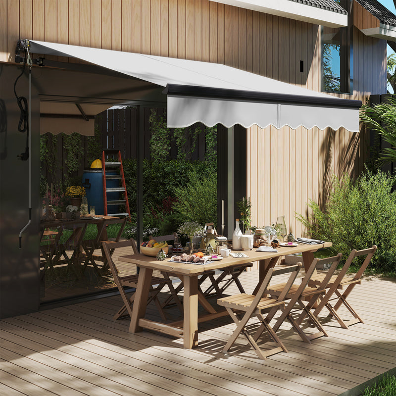 Outsunny 2.5 x 2m Electric Retractable Awning w/ Aluminium Frame