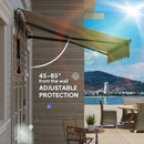 Outsunny 2.5 x 2m Electric Retractable Awning w/ Aluminium Frame