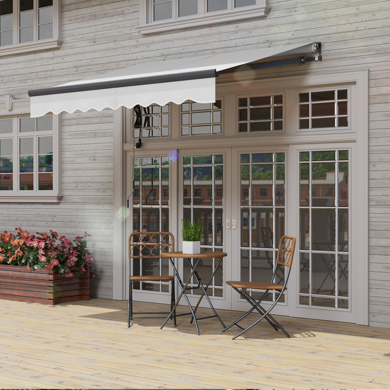 Outsunny 2.5 x 2m Electric Retractable Awning w/ Aluminium Frame