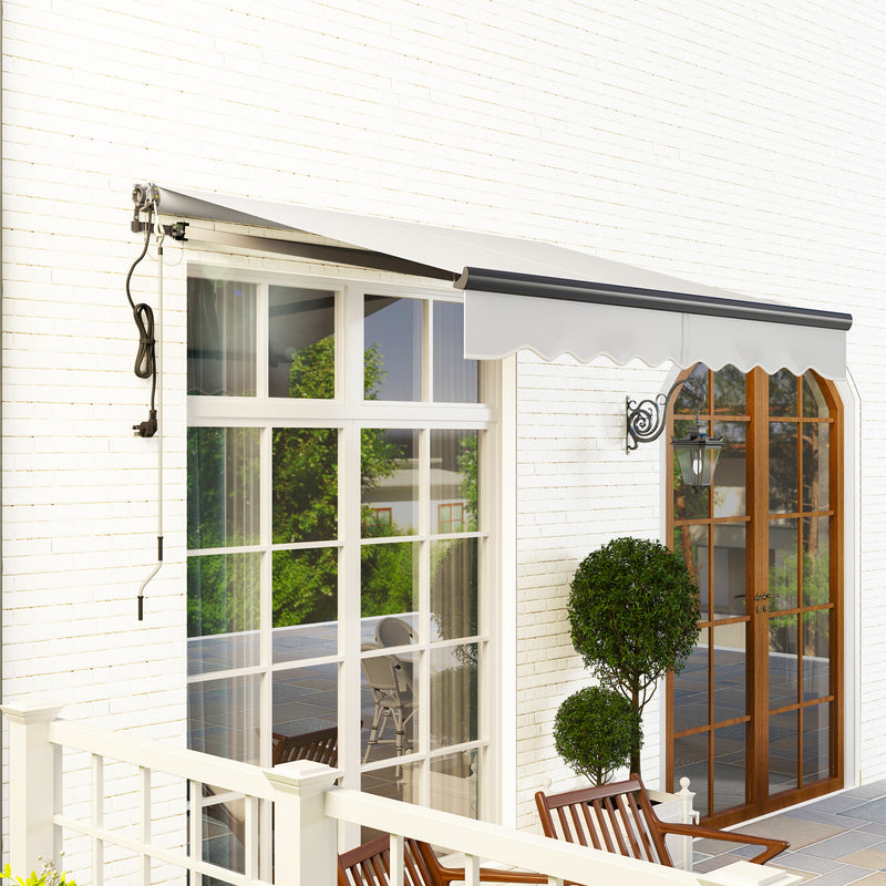 Outsunny 2.5 x 2m Electric Retractable Awning w/ Aluminium Frame