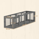 PawHut Outdoor Cat Tunnel, Wooden Extendable Pet Run, For Kitty, Puppy, Grey