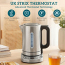 HOMCOM Electric Kettle, 1.7L Fast Boil, 3kW Water Kettle With Strix Thermost