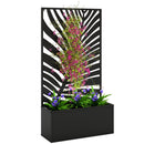 Outsunny Metal Raised Garden Bed with Trellis, Outdoor Elevated Planter Box